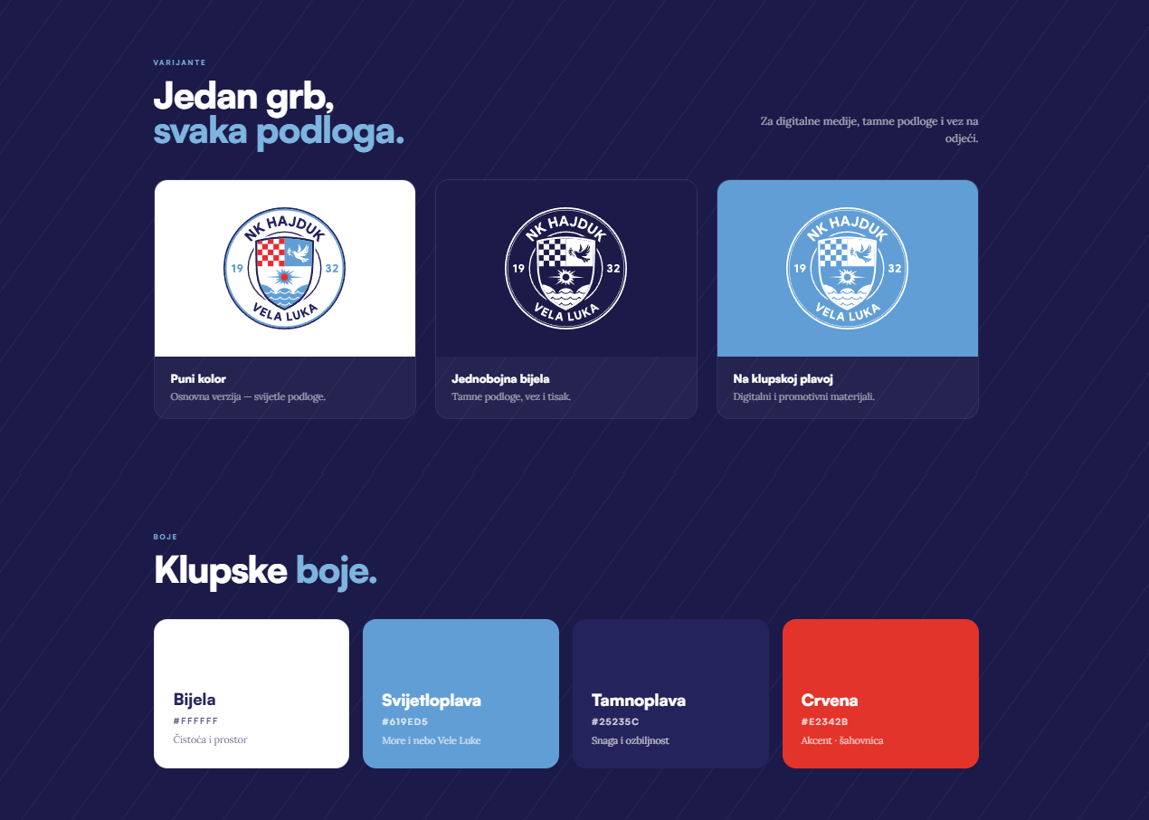 NK Hajduk Vela Luka predstavio prijedlog novog vizualnog identiteta